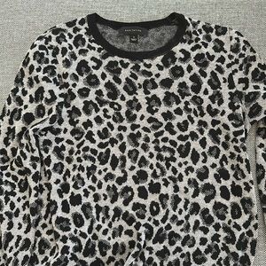 Ann Taylor black/gray leopard sweater